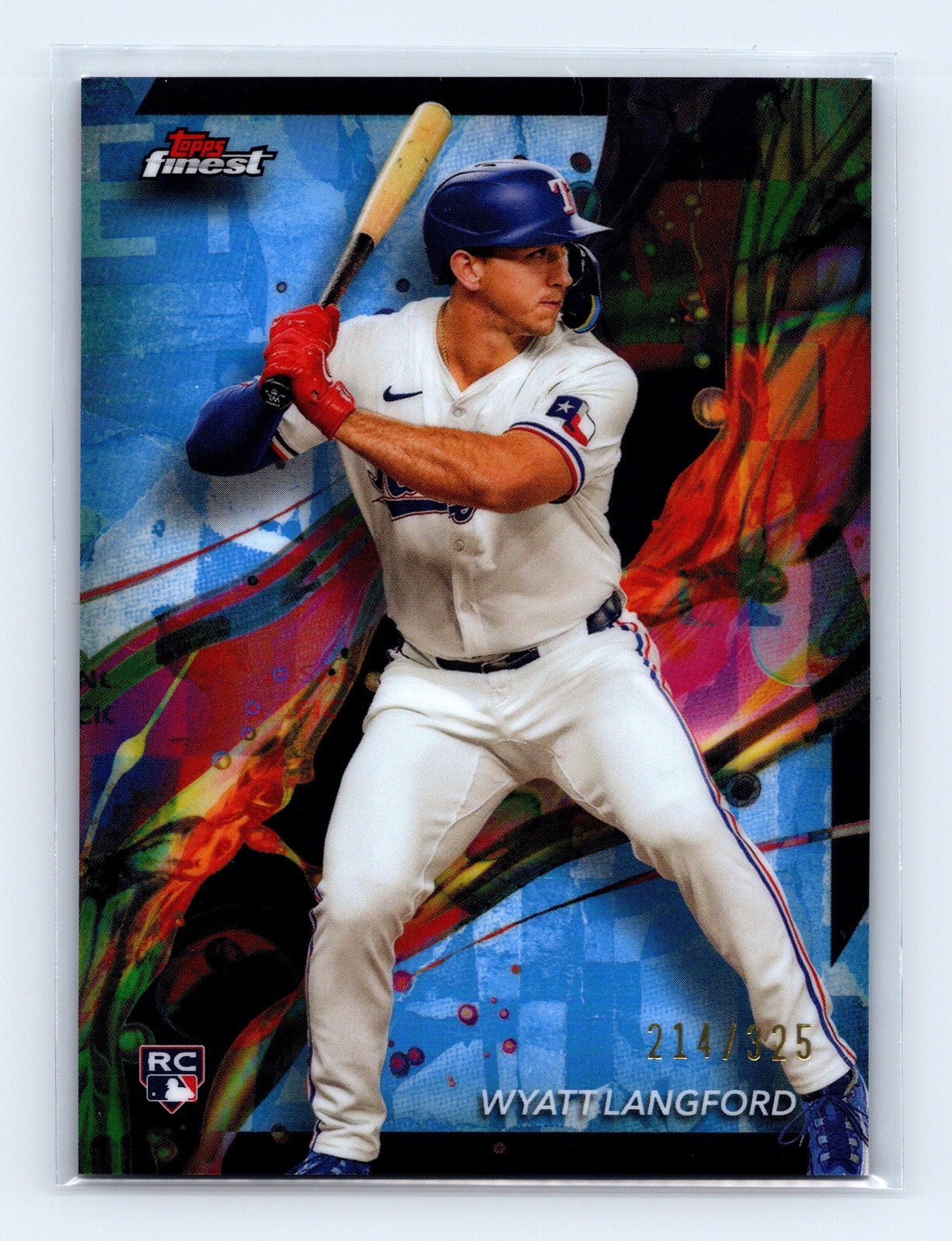 2024 Finest #97 Wyatt Langford Sky Blue Refractors #/325 Rookie