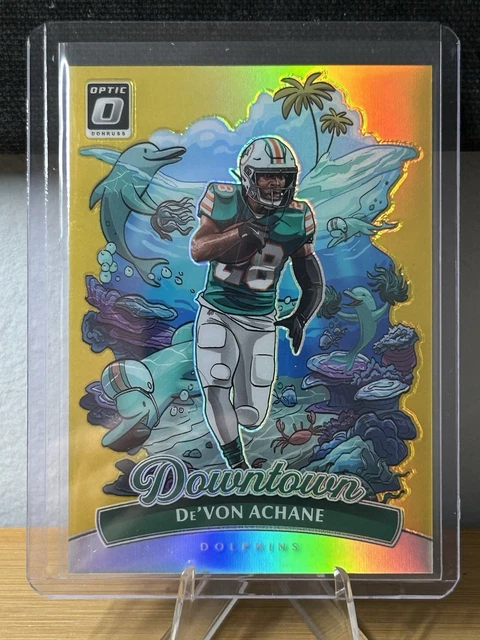 De’Von Achane 2025 Optic GOLD DOWNTOWN /10!! BANGER. Dolphins