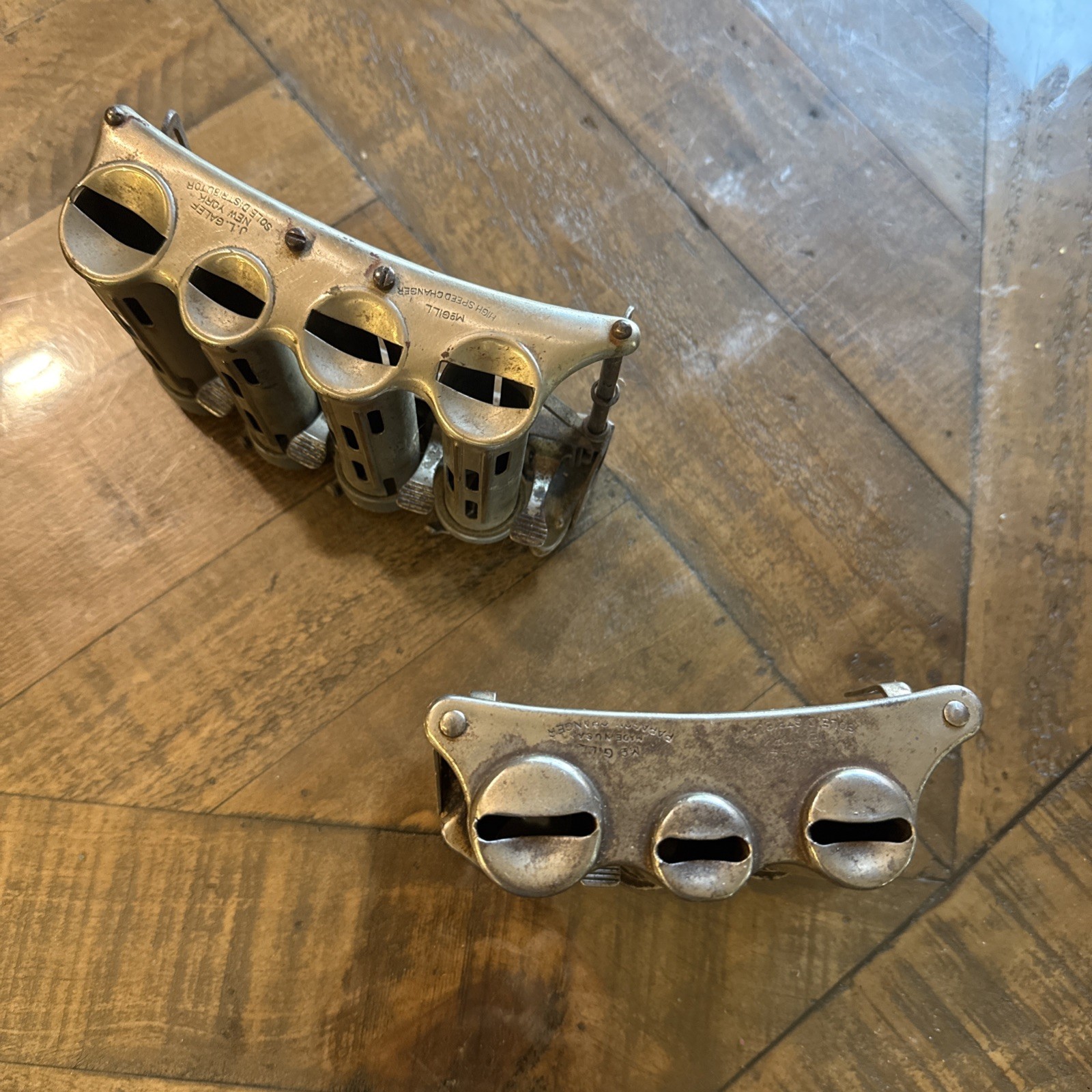 Lot of 2 Vintage McGill High Speed Coin Changer Barrel Dispenser Belt Mount USA