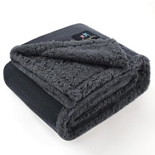 Luciphia Waterproof Bed Blanket Washable,Soft Sherpa Fleece Puppy Reversible ...