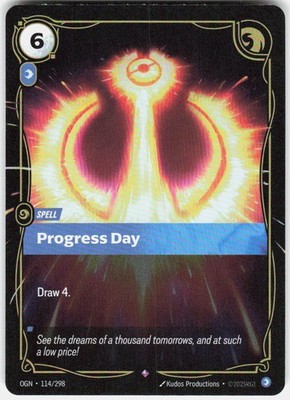 Progress Day Foil 114/298 Origins Riftbound League of Legends