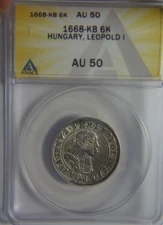 1668-KB 6K Hungary 6 Krajczar Leopold 1 - ANACS AU50
