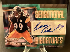 2025 Levon Kirkland Panini Prizm Sensational Signatures Green 58/75 Steelers