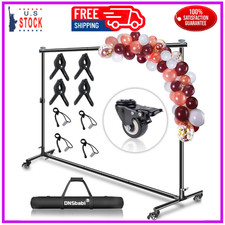 Versatile Heavy Duty Backdrop Stand, with Wheels, 10 7Ft Adjustable Photo Back