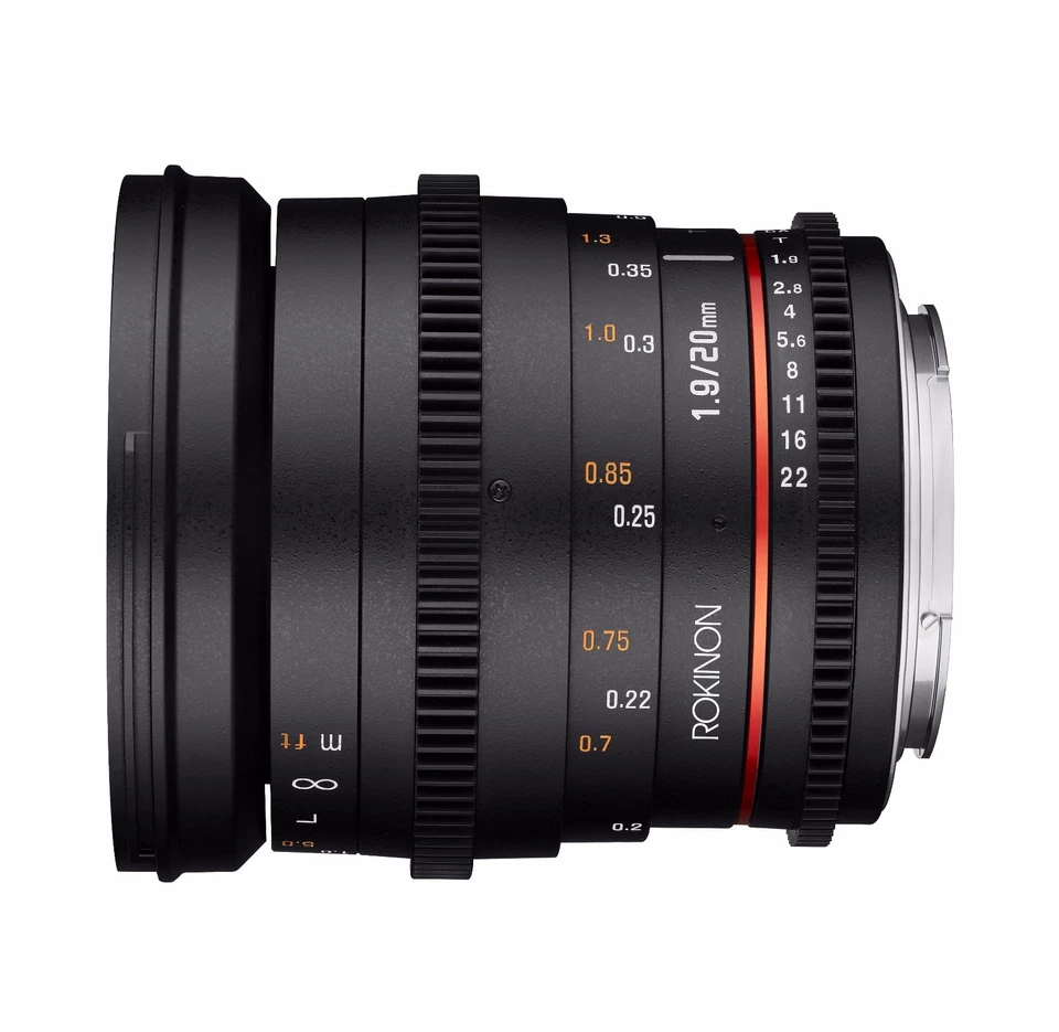 Rokinon 20mm T1.9 Cine DS AS ED UMC Wide Angle Cine Lens for Canon EF - DS20M-C - Image 3 of 4