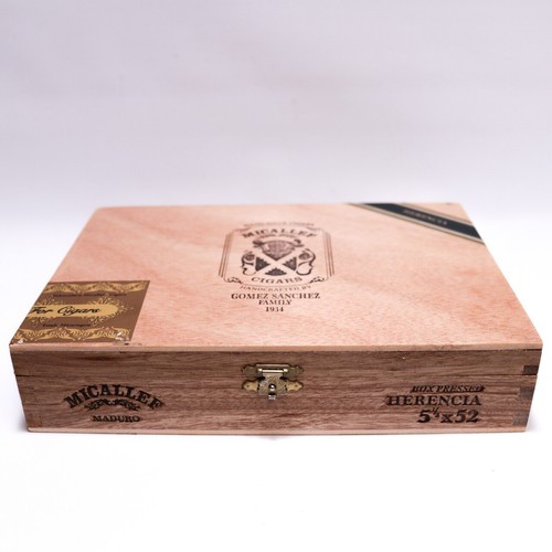 "Micallef Gomez Sanchez Herencia leere Holzzigarrenbox 9"" x 6,5"" x 1,75" - Bild 2 von 11