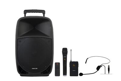 Fonestar MALIBU-312 12'''' tragbares PA mit 2 x UHF-Mikrofonen (1 HH + 1 HS) TWS