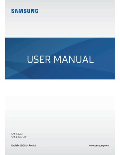 SAMSUNG GALAXY SM-A32 SM-A326B/DS PRINTED INSTRUCTION MANUAL USER GUIDE 124 PAGE - 第 1/1 張圖片