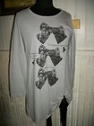 T-shirt long robe 100% coton gris Molly Bracken T.3 38 Col rond Noeud noir