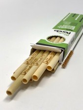 10 x natural bamboo drinking straws + Husk brush - SAVE UP TO 25% WITH MULTIBUY