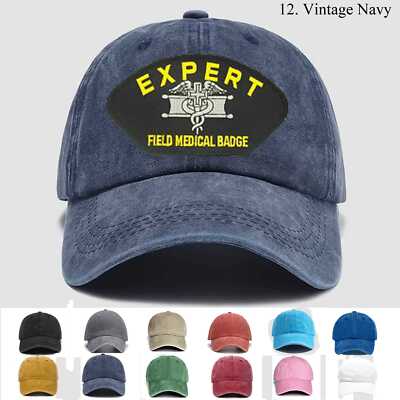 Embroidered Hat Expert Field Medical Badge, Veteran Cap, Trucker Hat, Gift Idea