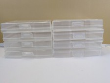 Set of 8 - 4" x 6" Clear Plastic Photo Boxes Organize