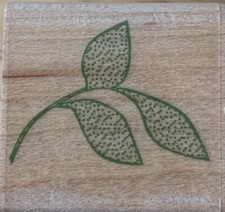 Hero Arts Wood Mounted Rubber Stamp - A1815 Floating Leaf