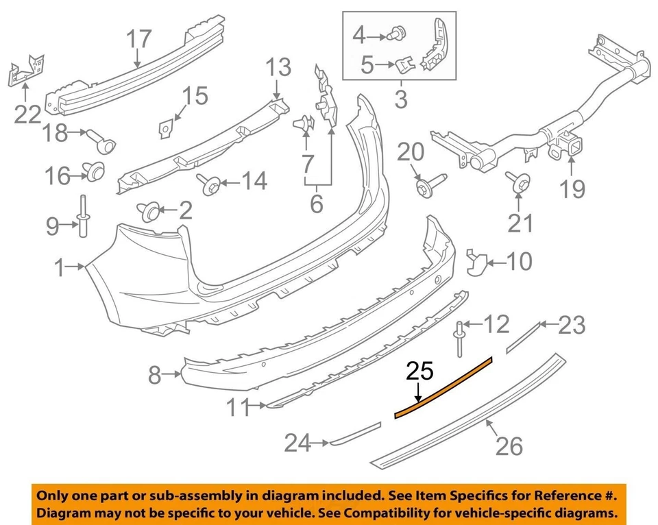 Marca TYC PARA FORD 2015-2018 Borde-Bumper Trim-Reflector FT4Z15A448B FO2829110N Foto 2 de 2