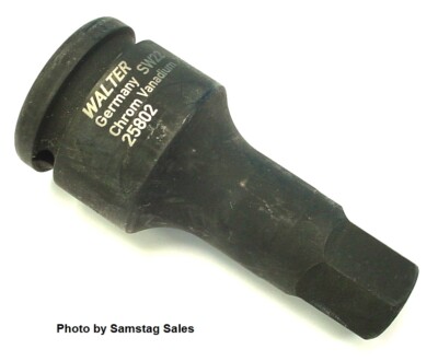Carl Walter Germany  Solid 22mm 3/4'' Drive Impact Hex Bit  4'' Inch Long 25802-22