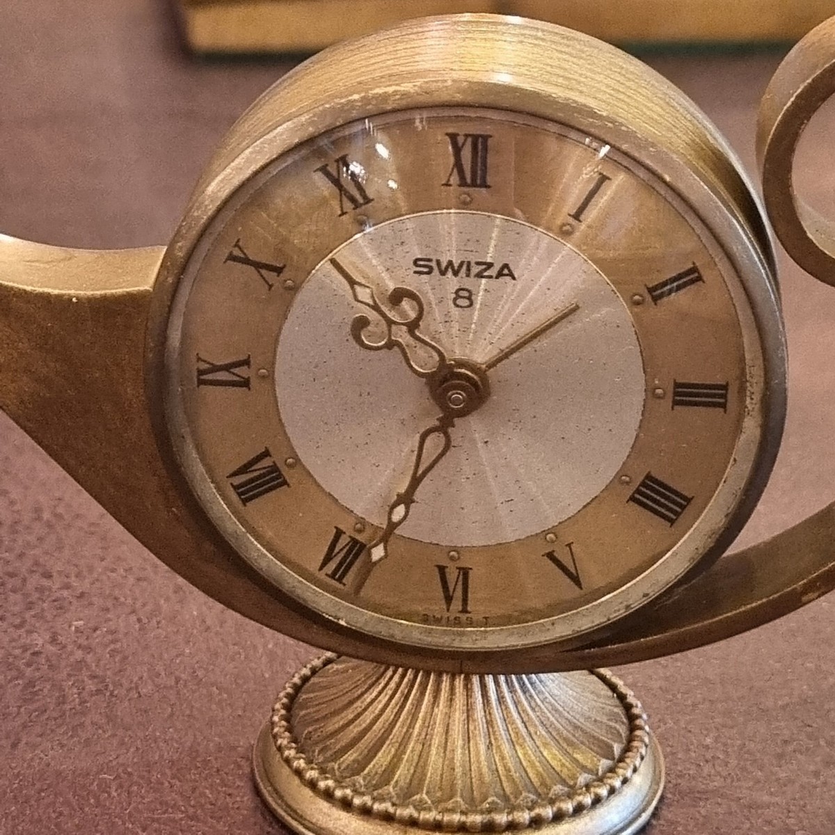 Vintage Swiza Aladdin windup alarm clock, Vintage Swiss made