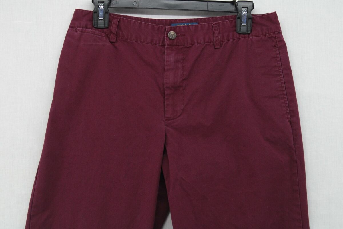 パンツ POLO RALPH LAUREN Women Straight Pants 211948673 1832 RED Polo Ralph Lauren Pants Women's 20 Red Cotton Straight Leg