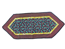 HANDMADE PATCHWORK QUILTED TABLE RUNNER Red Cherries 48"x19.5" Stunning