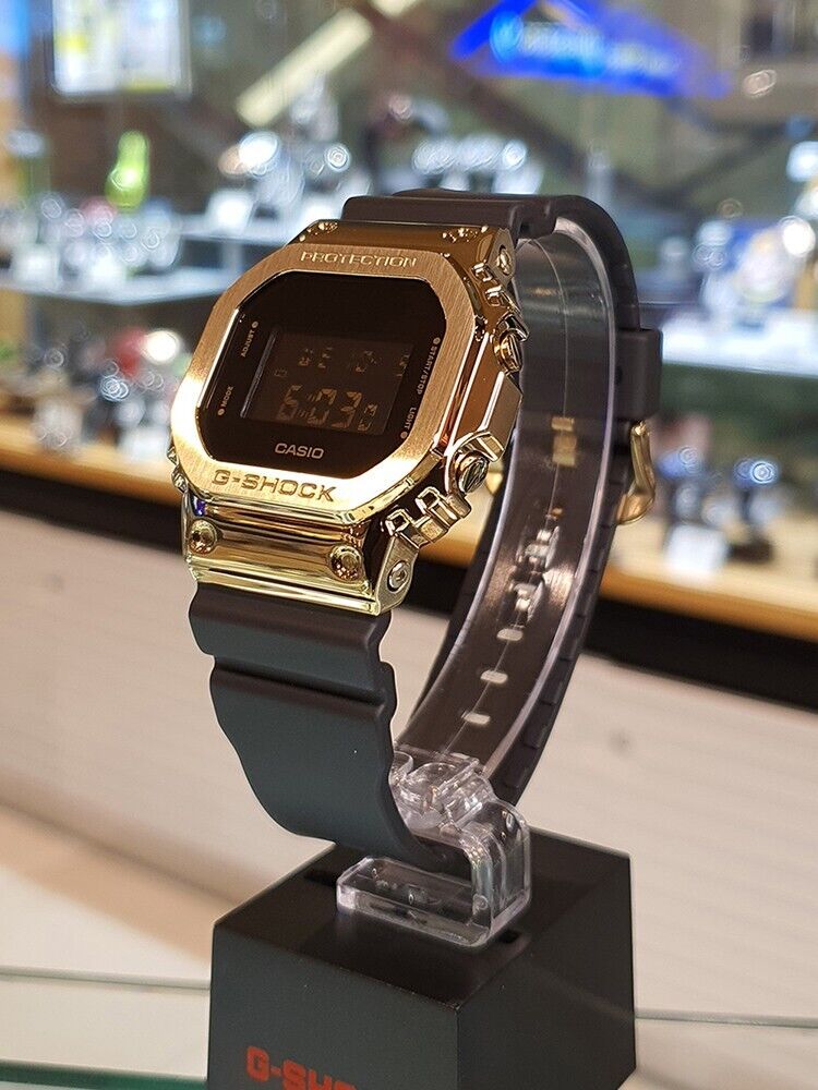 Casio G-Shock GM-5600G-9 Black Resin Strap Men Watch Gold Original New |  eBay