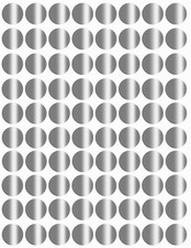 Silver Color-Coding Labels in Various Sizes 8MM-38MM (¼ " - 1 ½ ") 15 Sheets 