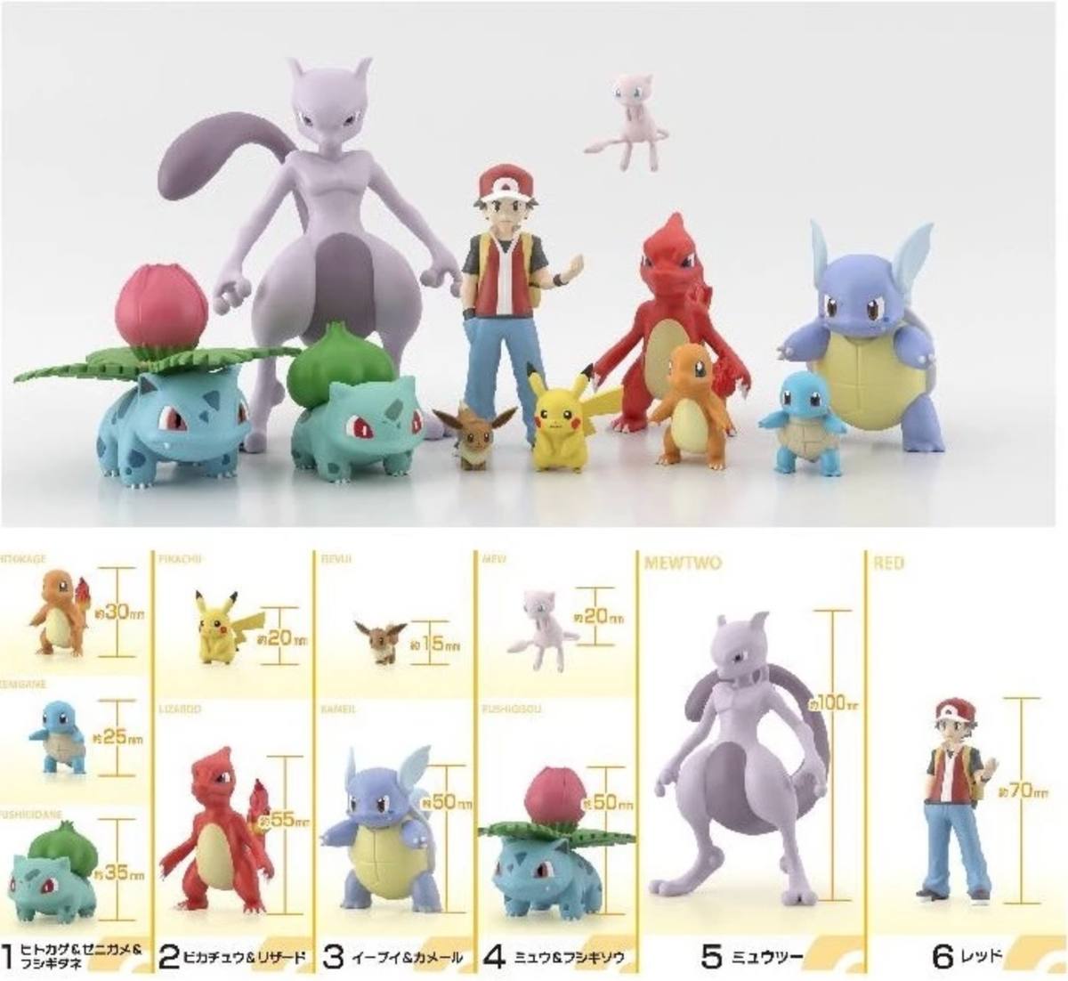 ポケモンスケール1/20 Pokemon Scale World 1/20 Figure Bandai Kanto Region 1 | Choose