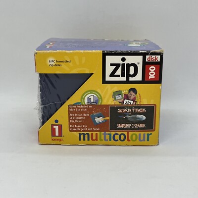 Zip Disk 100 Pc Startrek Edition mit Spiel Neu Verschweißt Kasette 12 22F