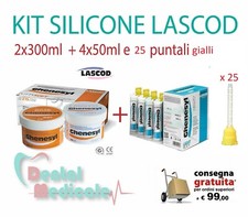 KIT SILICONE DENTALE PER IMPRONTA GHENESYL PUTTY + WASH,DENTISTA                