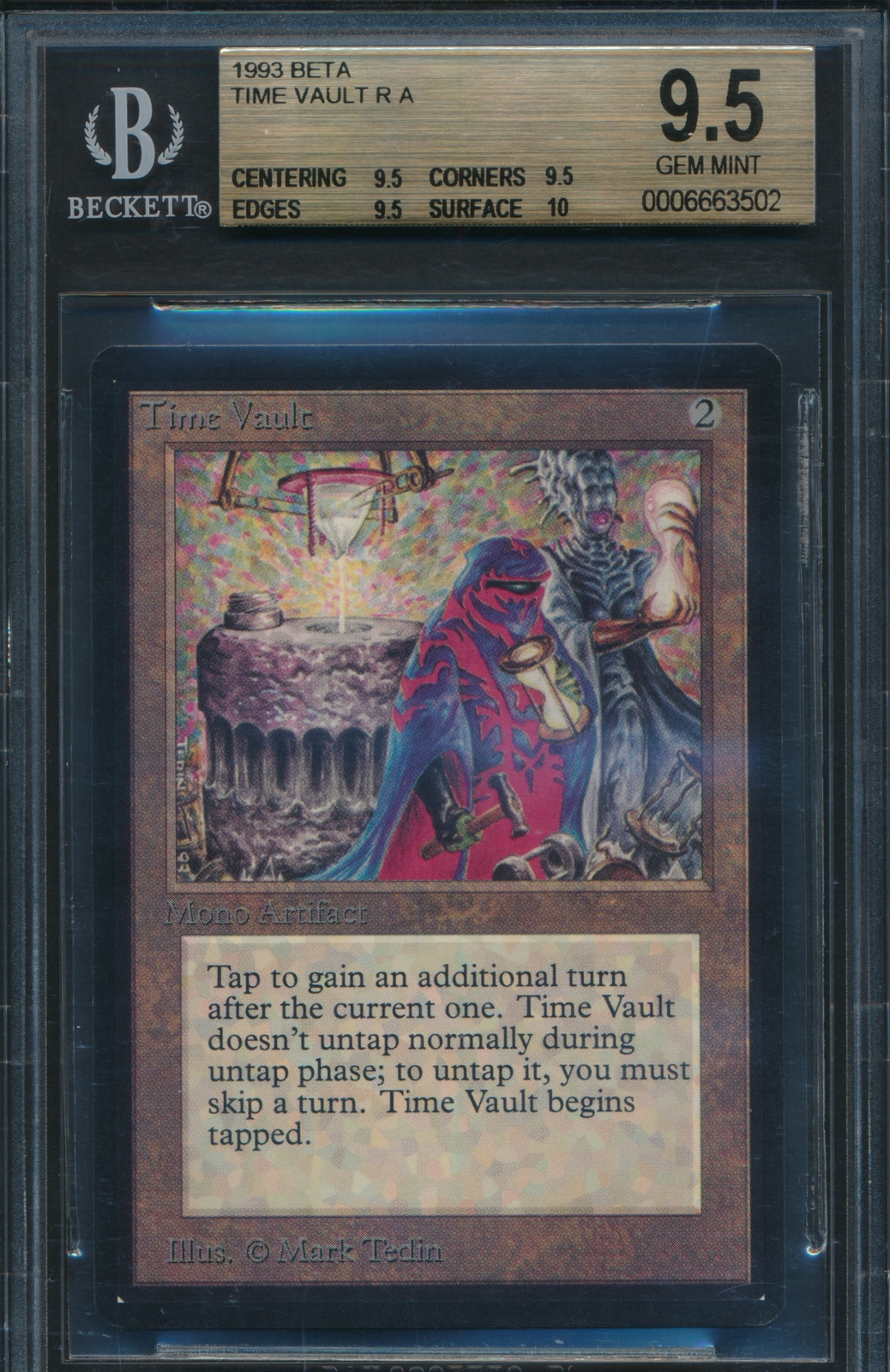 Beta Time Vault BGS 9.5 Graded Magic MTG (3502) -magicgraders-