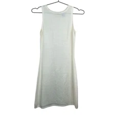 Women's XS White Sleeveless Sheath Dress Short Casual
