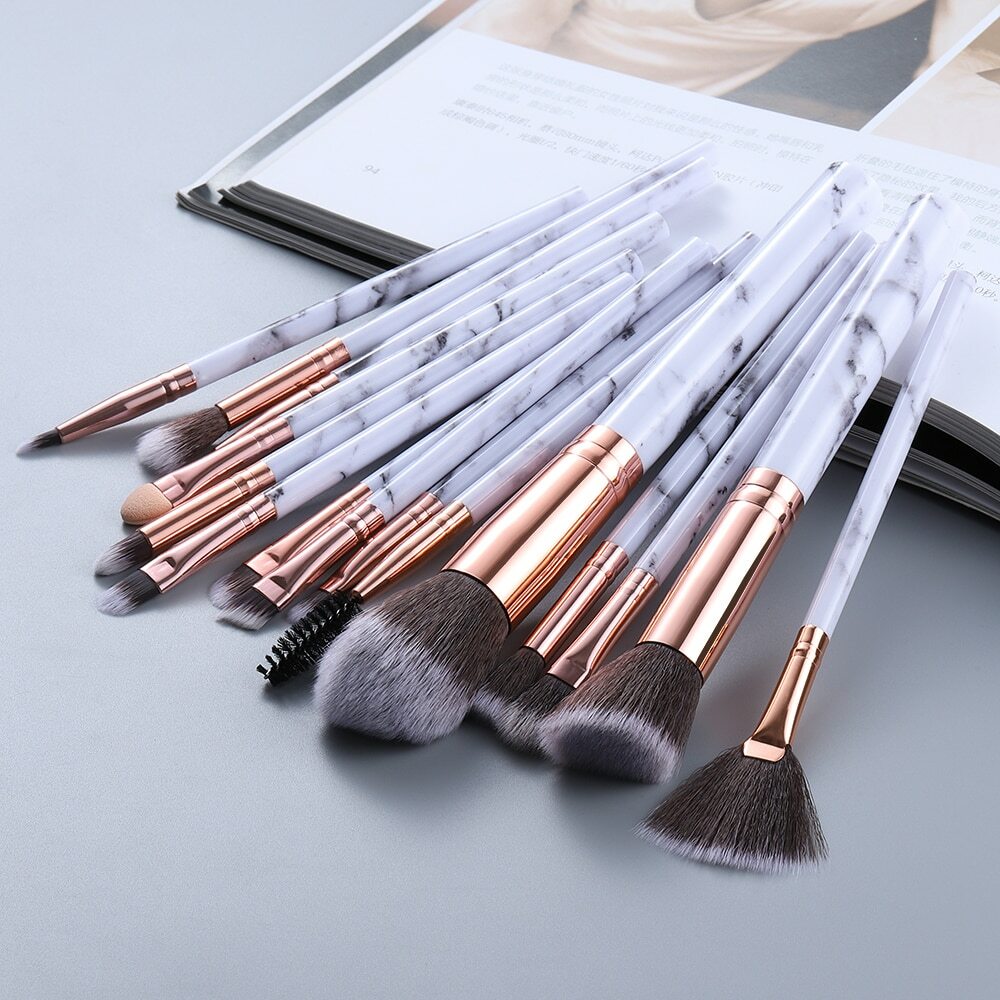 15Pcs Makeup Brushes Tool Set Cosmetic Powder Eye Shadow Foundation ...