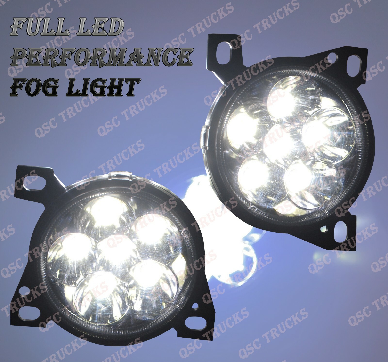 QSC Full LED Performance Headlight Assembly Fog Lights Set for Kenworth T660