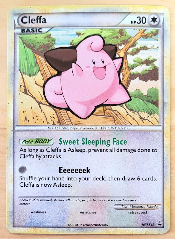 Cleffa HGSS12 Holo Black Star Promo Pokemon Card MP