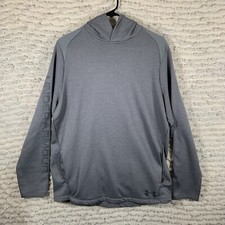 UNDER ARMOUR MENS LARGE HOODIE SWEATSHIRT GRAY CASUAL OUTDOOR COLDGEAR