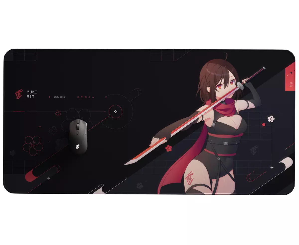 YUKI AIM 2023 DROP 1 KATANA XL mousepad LIMITED Black FPS Mouse Pad 1000 ×  500