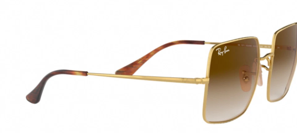 Original RAY BAN Sqare 1971 914751 Metall Unisex Braun Verlauf Sonnenbrille Neu - Bild 2 von 4