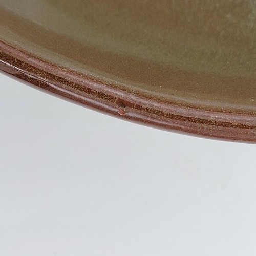 Vintage Frankoma Pottery 224 Serving Bowl In Prairie Green Brown 8.5" X 3" - Bild 10 von 10