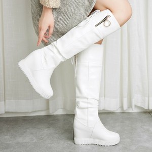 Para mujeres Alto a la Rodilla Botas Cuña Oculta Tacón Casual de invierno  cálido de montar a caballo Zapatos 34-43 | eBay