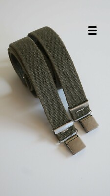 X-Hosenträger oliv/grün-mel. sehr stabil und robust - handmade @ebel-heine