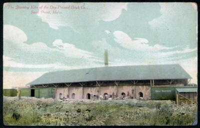 SANDPOINT IDAHO - THE BURNING KILN OF THE DRY PRESSED BRICK CO. - 1911 Postcard