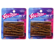 Sta-Rite 3" Bronze Heavy Tipped Hair Pins #2102 (25 counts each) 2 PACKS 