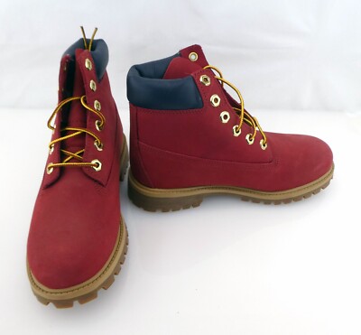 Red Timberland\'s Size 6.5 Timberland® Premium 6-Inch Boot - Big Kid - Red | Journeys main image 4