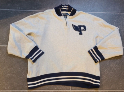 VTG 90'S 92 93 POLO RALPH LAUREN PWING STADIUM 1/4 ZIP SWEATSHIRT