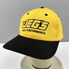JEG'S High Performance Logo Auto Parts Snapback Hat Cap 100% Cotton Yellow Black