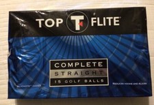 Top Flite Complete Straight 15 pk White Golf Balls New in Box 2005 Read Descript