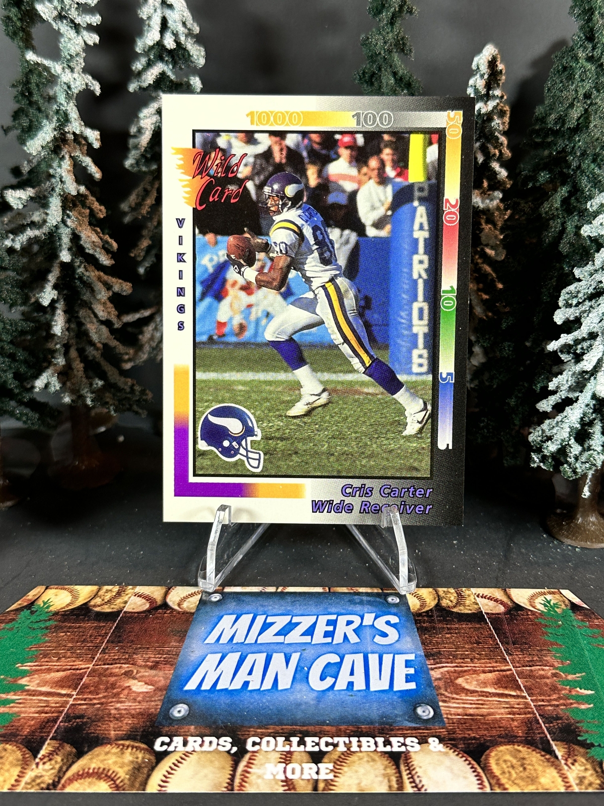 1992 Wild Card Football Cris Carter Vikings Base 59