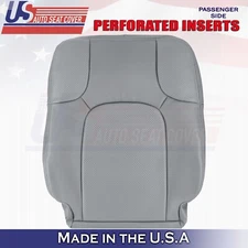 2005 to 2021 For Nissan Frontier Front Passenger Top Leather Seat Cover Gray
