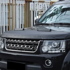Pu Leather Hood Shield Bug Stone Deflector Custom Fits Land Rover LR3 LR4 04-16