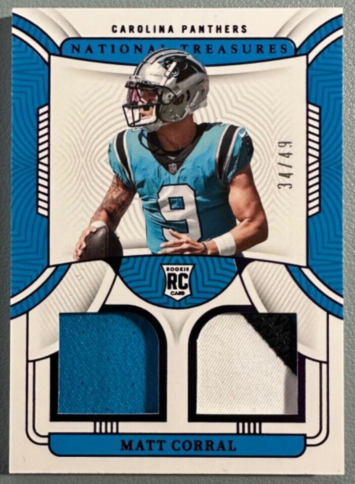 MATT CORRAL 2022 National Treasures Rookie Dual Materials Purple RC 34/49