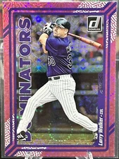Larry Walker Colorado Rockies 2023 Donruss Dominators Pink Fireworks