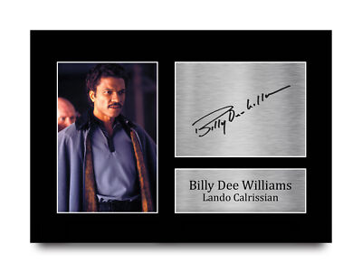 Billy Dee Williams signed vorgedruckt Autogramm A4 Foto Geschenk für Star Wars Fan